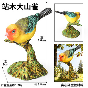 Juguete de simulación de animales sólidos para niños y coleccionistas, modelo de pájaro del familia Tityra, un regalo para la ciencia moderna de las aves. - Product Image 3