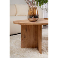 Mesa de Centro Elíptica de Madera Estilo Rústico Minimalista Moderno y Ecológico para Sala de Estar, Dormitorio, Muebles de Hotel