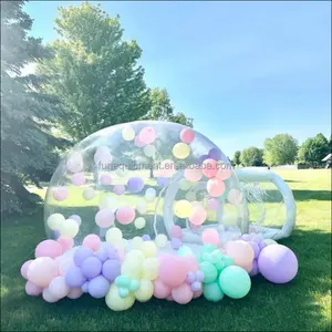 Party Balloon Fun House Gigante Transparente Inflável Crystal Igloo Dome Bubble Tent Transparente Inflável Bubble Balloon House