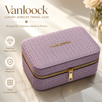 Étui de voyage pour bijoux de luxe, organiseur de bijoux en cuir vegan violet avec compartiments, protection sécurisée, cadeau élégant pour femmes