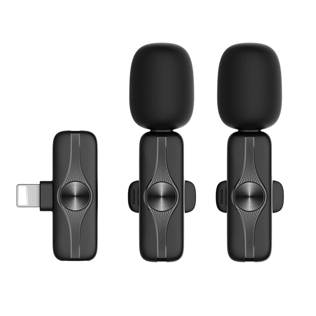 Portable Podcast Collar Mini Mic Smartphone Laptop Cordless Lapel Lavalier Wireless Microphone