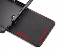 Plateau de clavier en acier à fixer sous le bureau, plateau de souris rotatif à 360° détachable – Support de clavier d'ordinateur coulissant moderne pour bureau