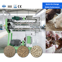 Machine à granulés d'aliments pour animaux LUODATE à haute efficacité 4-20T/H, équipement personnalisé pour l'alimentation des poulets, pour les grandes usines d'aliments pour animaux et les exploitations agricoles