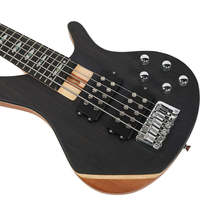 EARTHGRACE DB-5 Gitar Bass Profesional 5 Senar 24 Fret Body Mahoni Pickup Humbucker Aktif Siap untuk Pertunjukan Panggung