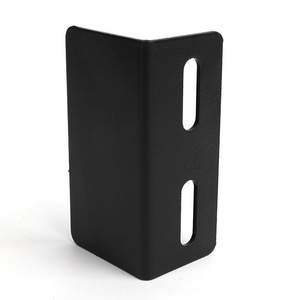 Black Metal <b>Corner</b> <b>Bracket</b> 2 Hole Right Angle Furniture Shelf Support Hardware Connector Durable Modern Simple Style - Product Image 3