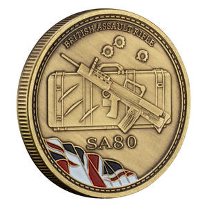 قطع النقدية التذكارية البريطانية لطلقات بندقيات الاعتداء SA80 مطلية بالنحاس هدايا التذكارية - Product Image 6