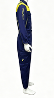 Combinaison de travail bleu marine à protection intégrale, respirante, multi-poches, pour mécanicien, uniforme de sécurité industrielle