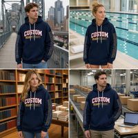 Sweat à capuche personnalisé épaissi avec broderie 3D en relief, Fabricant. Style sportif décontracté, poids entre 400-450g