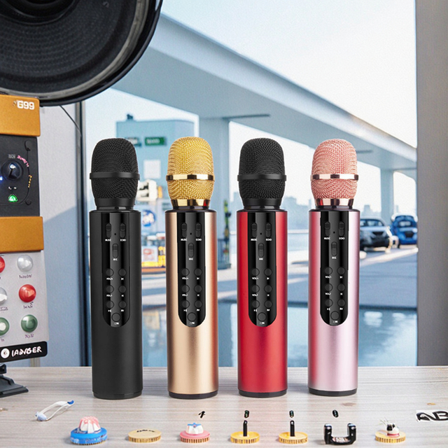 Handheld Karaoke Microphone Built in Speaker TWS Duet Reverb Adjust HIFI Stereo Home Party Outdoor Singing Portable Wireless Mic