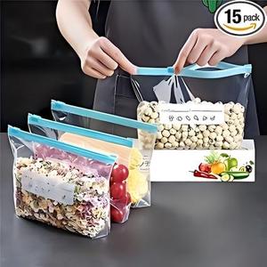 Huamaohengchun Leak-Proof & Airtight Kitchen Freshness Bags - Ideal for Food Preservation,Reusable Produce Bag - Product Image 5