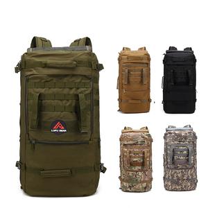 Mochila Táctica de 60L Verde, Oxford 900D de Alta Densidad, Forro de Poliéster Impermeable, Cierre de Cremallera, para Deportes al Aire Libre - Product Image 1