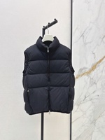Gilet d'hiver matelassé double face imperméable de haute qualité pour femme, col montant, fermeture éclair, tissu en toile respirant