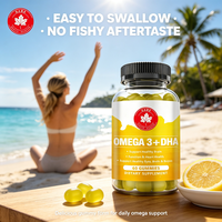 Gummies OEM Oméga 3 DHA 60 unités, poisson sauvage, sans reflux, pour cerveau, cœur, yeux, enfants, famille, personnalisables