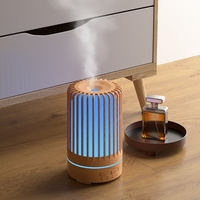 Prix de gros Ménage Unique Cage À Oiseaux Grain De Bois Conception Ultrasons Brume D'eau Humidificateur D'air Arôme Diffuseur D'huiles Essentielles