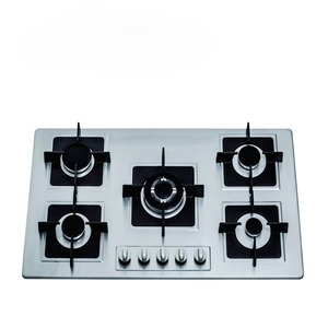 Fornello a <span class=keywords><strong>Gas</strong></span> da Incasso a 5 Fuochi con Pannello in Acciaio Inox, Bestseller di Fabbrica, per Uso Domestico, Esterno o Camper, con Supporti per Pentole in Ghisa - Product Image 2
