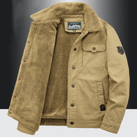 Veste de travail pour homme en polaire sherpa, manteau d'hiver épais en coton rembourré, col rabattable, vêtement d'extérieur décontracté et chaud