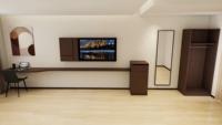 Hotel-TV-Schrank-Kombinationsset mit Schreibtisch, Gepäckschrank und Kleiderschrank – Maßanfertigung ab Werk für Gästezimmer und Resortprojekte
