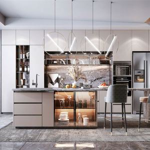 Large Canada Space Saving European Style Cupboard Storage Unit Custom Fitted <b>Kitchen</b> <b>Furniture</b> Tall Pantry Cabinets - Product Image 5