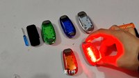 Feu arrière de vélo à 5 LED, lumière de poignet clignotante pour la course nocturne en extérieur, lumières d'avertissement nocturnes pour le vélo, lampe portable pour sac à dos et casque