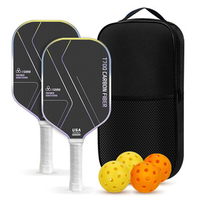 Ensemble de raquettes de pickleball en fibre de carbone T700 avec balles et sac de transport pour l'entraînement - Product Image 1