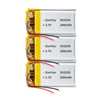 Sel Baterai Lipo Pouch 502030 Berkualitas Baik, Baterai Lithium Polymer 3.7V untuk Headset Bluetooth, Speaker, Mainan Anak, dan RV yang Dapat Diisi Ulang