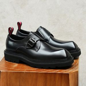 Chaussures Derby Homme à Lacets et Semelle Épaisse, Style Coréen, Respirantes et Légères, Idéales pour l'Été et les Fêtes - Product Image 1