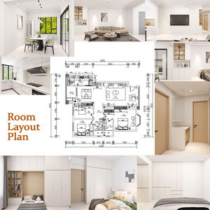 Solución de Servicio Personalizado Integral para Toda la Casa, Renderizaciones 3D de Gabinetes, Diseño de Interiores, Hoteles, Villas, Tiendas, Paneles Ecológicos - Product Image 1