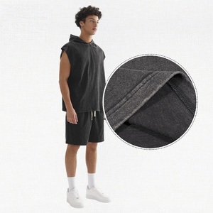 Men' Cotton Singlet Set Hooded Two Piece <strong>Shorts</strong> Set Vintage Washed Sleeveless T Shirt With <strong>Shorts</strong> for Men