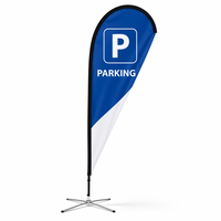Drapeau à plumes personnalisable de 6 pieds avec base en croix pour les événements religieux
