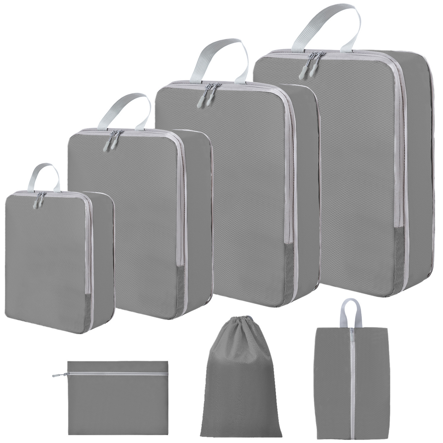 Juego de 7 piezas gris.