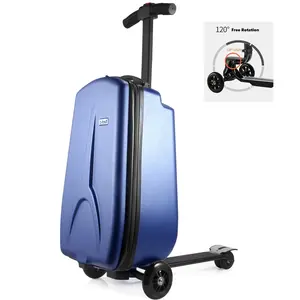 A-bst aluminium de haute qualité rotation à 120 degrés enfants scooter valise 3 roues pliable durable scooter valise pour enfants