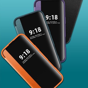 Suitable for <b>iPhone</b> 16 Pro Max, plain leather-colored flip case with window, phone case for Apple, can also be used for the i16 - Product Image 1