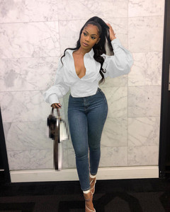 Fall 2021 Women Clothes Fashion <strong>White</strong> Top Lantern Long Puff Sleeve <strong>Shirts</strong> Bulk Womens Character Tops Woman Ladies Blouses - Product Image 3
