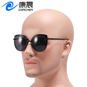 Gafas de Sol Metálicas Conchen con Marco Negro, Lentes de PC con Protección UV400, Diseño Ojo de Gato, Unisex, para Viajes y Conducción - Product Image 2