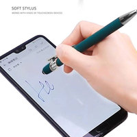 BECOL Vente en gros Stylo à bille 2 en 1 avec stylet tactile doux, stylos à clic colorés, stylo à bille en métal avec logo personnalisé pour l'école/le bureau