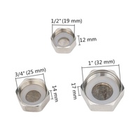 Bouchon d'extrémité à filetage femelle 1/2 "3/4" 1 "avec rondelle en caoutchouc Accessoires de tuyauterie Raccords de tuyauterie SS