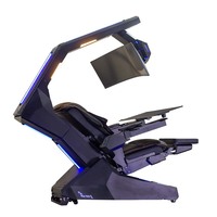 IW-R1 PRO zéro gravité inclinable poste de travail chaise GIMI gaming COCKPIT, fonctionne triple moniteur inclinable VR imperator