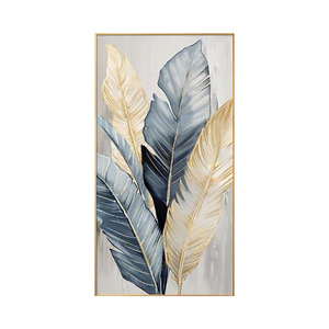 Marco de pintura de pared abstracta, fábrica de vidrio jadeante, decoración al por mayor, paisaje, enmarcado en 3D, flores de acuarela al óleo personalizadas - Product Image 1