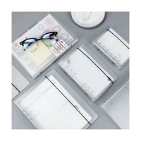 Couverture de classeur transparente et propre, coque de carnet rechargeable, accessoire de bureau en matériau PP