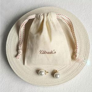 Sac à poussière en coton biologique biodégradable certifié GOTS avec cordon de serrage pour l'artisanat et les cadres photo - Product Image 5