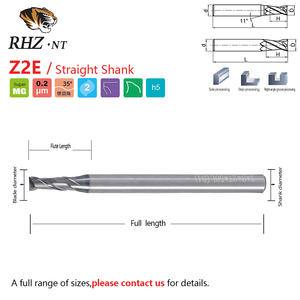 أداة طحن كربيدية من سلسلة Z عالية الوضوح بعمود مستقيم وشفرتين قطرها 4 مم مع طلاء TiAlN+CrAlN عالي الصلابة OEM/ODM - Product Image 4