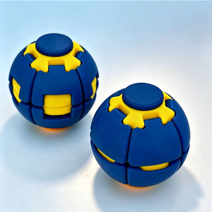 Juguete Antiestrés de Presión, Spinner de Mano Giratorio, Bola Antiestrés Impresa en 3D, Spinner de Dedo para Aliviar el Estrés, Presiona para Girar - Product Image 4