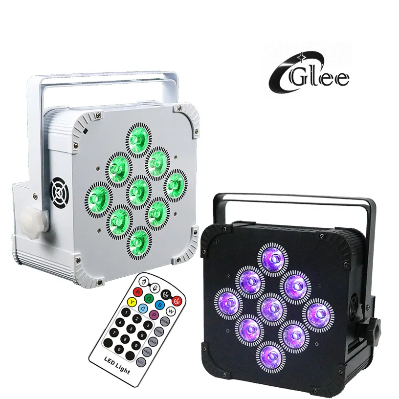 GLEE DJ Bühne Hochzeit 9*18W RGBWA + UV 6in1 Hex LED Batterie Betrieben Wireless DMX Wifly-city IRC fernbedienung par lichter