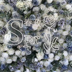 SPR accessoires de mariage pour la mariée, toile de fond de photographie fleur artificielle de mariage, fleur artificielle, tapis mural à enrouler, mur de fleurs - Product Image 4