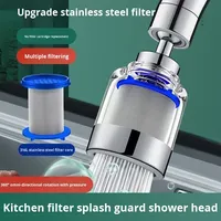 Filtre anti-éclaboussures universel pour robinet NCBX, 360° °   Aérateur d'évier de cuisine rotatif, buse de filtration à 6 couches en pierre médicale pour la maison/l'hôtel