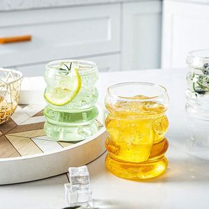 Vasos de cóctel acanalados en espiral con logotipo personalizado al por mayor, taza de café helada de cristal hecha a mano con impresión por sublimación - Product Image 6