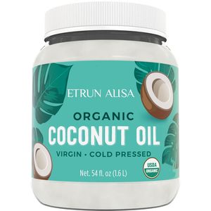 ETRUN ALISA <span class=keywords><strong>olio</strong></span> <span class=keywords><strong>di</strong></span> <span class=keywords><strong>cocco</strong></span> vergine biologico spremuto a freddo ottimo per cuocere e cucinare capelli fatti <span class=keywords><strong>da</strong></span> <span class=keywords><strong>te</strong></span> e cura della pelle <span class=keywords><strong>olio</strong></span> per piante Private Label - Product Image 1