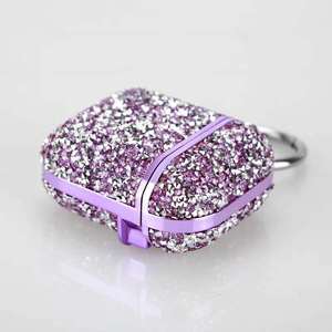 Funda de lujo para <span class=keywords><strong>Airpods</strong></span>, carcasa ostentosa para Airpod 3, llavero para niña y mujer, carcasa de diamante de <span class=keywords><strong>carga</strong></span> inalámbrica para <span class=keywords><strong>Airpods</strong></span> 1 <span class=keywords><strong>2</strong></span> - Product Image 6