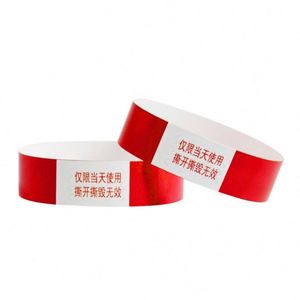 Bracelets jetables personnalisés en soie sérigraphiée, souples, étanches, avec étiquette RFID, pour billets, jouets de Noël et de fêtes - Product Image 3