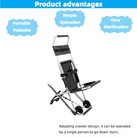 Chaise d'évacuation pliable légère en alliage d'aluminium pour une personne – Idéale pour les évacuations d'urgence et les secours en descente d'escaliers (ambulance)